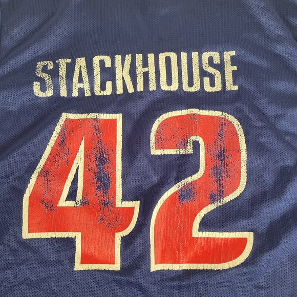 Vintage Detroit Pistons Stackhouse #42 Champion Jersey, Large - Picture 6 of 6